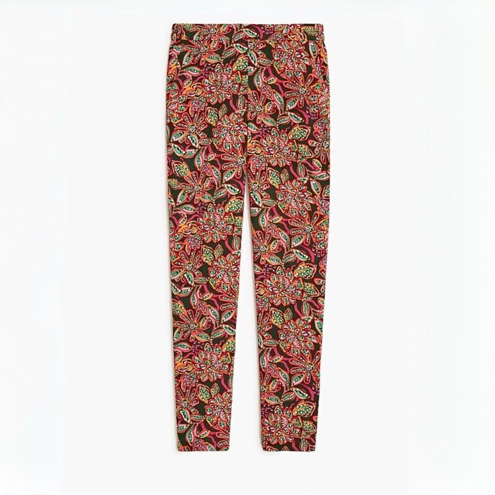 J. Crew J. Crew Floral Jamie pant with elastic waist size 12